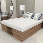 BOX BENETHON 2 PL  QUEEN 160 X 200 -  GREI (NEBRASKA GRIS)  