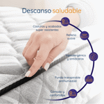 Colchon Gamma Espuma 1 Plaza y Media Alta Densidad Soporte 80 kg 100x190x20