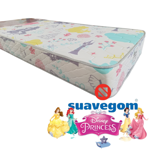 Colchón Suavegom Infantil Princesas  1 Plaza + Almohada