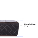 Colchón Dakota Resortes- 1 plaza 80x190x27