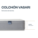Oferta 2 Colchones Resorte 1 plaza y media 100x190 Vasari