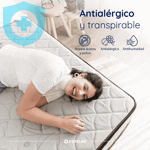 Colchon 2 plazas espuma alta densidad Estelar zinus doble pillow linea hotelera 120kg p/persona