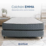 Colchon 2 Plazas Espuma Alta Densidad  140cm X 190cm X20cm Estelar Classic Emma 