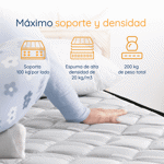 Colchón 2 Plazas Espuma Alta Densidad 140cm X 190cm  Gamma Estelar 