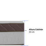 Colchón Titanium 2 plazas Espuma Altísima Densidad 140x190x30 cm