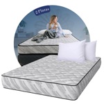 Colchón 2 Plazas Espuma Alta Densidad  Estelar Nova 140X190 + 2 Almohadas de Regalo 