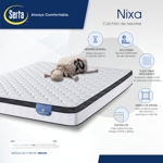Colchón de Resortes Queen Size Serta Nixa Europillow 160x200
