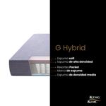 Colchón de resortes compactado King Koil G-Hybrid de 2 plazas140x190