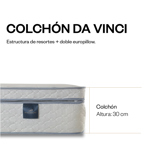 Colchón Resorte King 180x200 Da Vinci