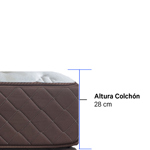 Colchón Optimus Resortes 2 1/2 plaza- 150x190x28 cm