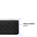 Colchón Velvet Espuma Alta Densidad King 200x200x26 cm