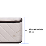 Colchón Coral Espuma Alta Densidad Queen 160x190x24 cm