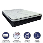Colchón Meridia Espuma Alta Densidad 45 Kg c/visco - Queen 160x200x30 cm