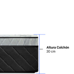 Colchón Meridia Espuma Alta Densidad 45 Kg c/visco - Queen 160x200x30 cm