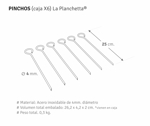 Pinchos De Acero Inoxidable Brochette - La Planchetta