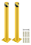 Bolardo De Seguridad Vevor 42 Acero Amarillo Diámetro 4.5