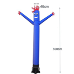 Tubo inflable Man HI SUYI de 20 pies con brazo ondulado para negocios