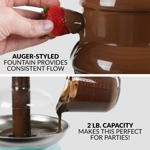 Fondue de chocolate, fuente Nostalgia, 4 niveles, 950 ml, aguamarina