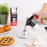 Moka Pot Bialetti Moka Induction 2 tazas de café espresso de 90 ml, color negro