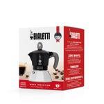 Moka Pot Bialetti Moka Induction 2 tazas de café espresso de 90 ml, color negro