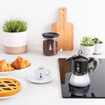 Moka Pot Bialetti Moka Induction 2 tazas de café espresso de 90 ml, color negro