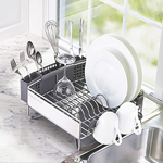 Escurreplatos compacto de acero inoxidable KitchenAid, gris 