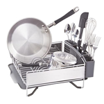 Escurreplatos compacto de acero inoxidable KitchenAid, gris 