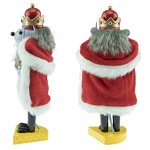 Cascanueces Feliz Navidad Co. Ratón tradicional de madera de 25 cm
