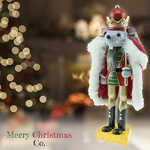 Cascanueces Feliz Navidad Co. Ratón tradicional de madera de 25 cm