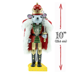 Cascanueces Feliz Navidad Co. Ratón tradicional de madera de 25 cm