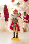 Cascanueces Feliz Navidad Co. Ratón tradicional de madera de 25 cm