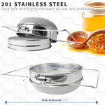 Colador de miel VIVO, doble tamiz de acero inoxidable BEE-V101H
