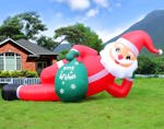 Papá Noel inflable navideño de 12 pies con luces LED para exteriores