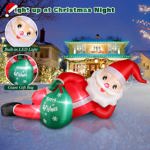 Papá Noel inflable navideño de 12 pies con luces LED para exteriores