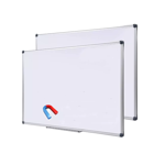 Pizarra Blanca Magnetica 80x120 CM Shoppy Premium Con Ganchos Para Colgar