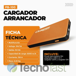 Cargador Batería Arrancador Auto Lusqtoff Pb100 Usb Luz Led