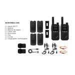 Handy Baofeng BF-T17 Kit x2 16CH UHF Display LCD + 4 Baterías y 2 Manos Libres