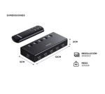 Switch HDMI Ugreen 5 Puertos Con Control Remoto