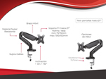 Soporte Skyway GM-4093 ST11 de mesa para TV/Monitor de 10" a 30" negro