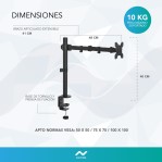 Soporte Tv/Monitor de Mesa Nictom SM03 13" A 27" Articulado