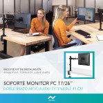 Soporte Tv/Monitor de Mesa Nictom SM03 13" A 27" Articulado