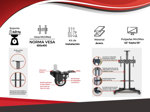 Soporte Stand Carro De Tv Móvil Tv Led Lcd Smart De 32 A 65