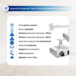 Soporte Extensible Ajustable Para Proyector de Techo Waggs