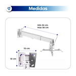 Soporte Extensible Ajustable Para Proyector de Techo Waggs