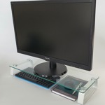Soporte base elevador de monitor de vidrio templado para escritorio NISUTA - NSSOTVME