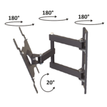 Soporte Tv Extensible Giratorio Y Con Inclinación De 10" A 43"