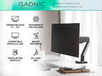 Brazo De Monitor Mecanico Gadnic Para Escritorio Soporte
