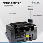 Maquina Contadora De Billetes Suono SNOF-0002 Portátil