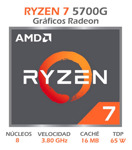 Procesador Amd Ryzen 7 5700g 4.6 Ghz 8 Cores 16 Hilos