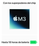 Macbook Air 13 M3 8cpu, 8gpu,16gb, 256gb - Gris Espacial